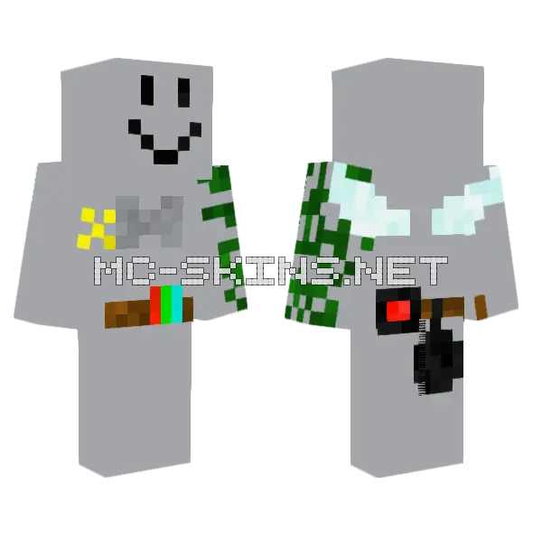 Pretence Minecraft skin, front and back