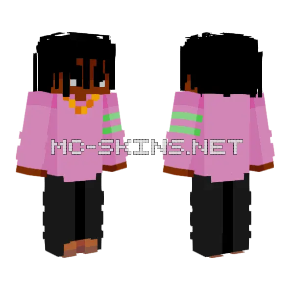 Pretti Pink Outfit Minecraft skin, front and back