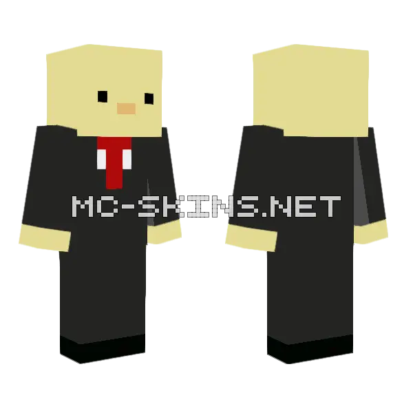 Pretty Ducky Minecraft skin, front and back