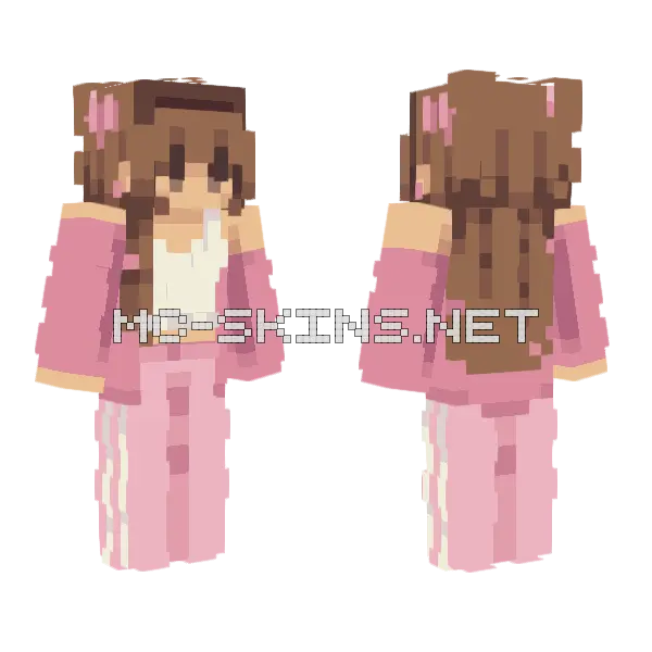 Pretty In Pink Minecraft skin, front and back