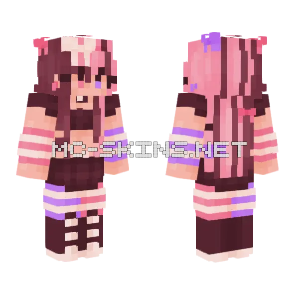 Pretty Please Rce Minecraft skin, front and back