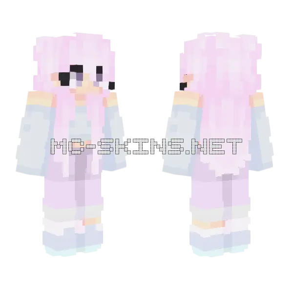 Pretty Such Girl Minecraft skin, front and back