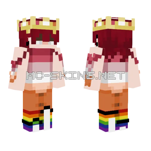 Pride Flag Sieri Minecraft skin, front and back