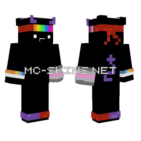 Pride Month Outfit Minecraft skin, front and back