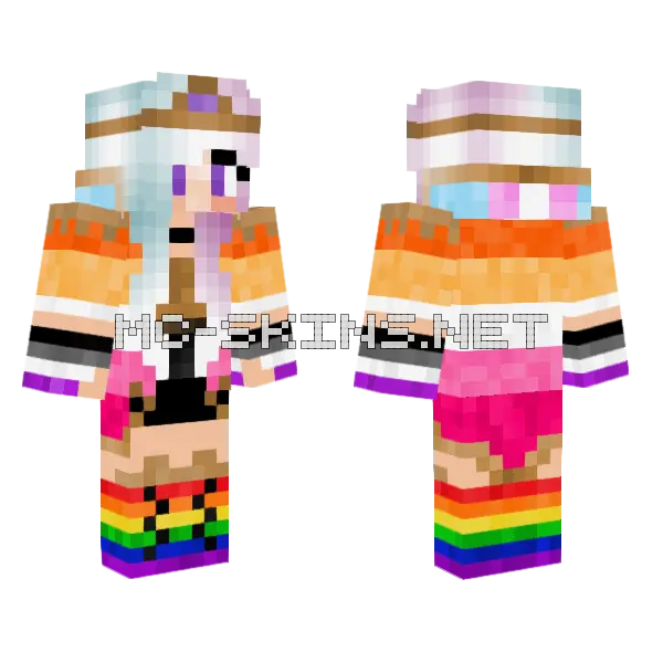 Pride Skin 3 Minecraft skin, front and back