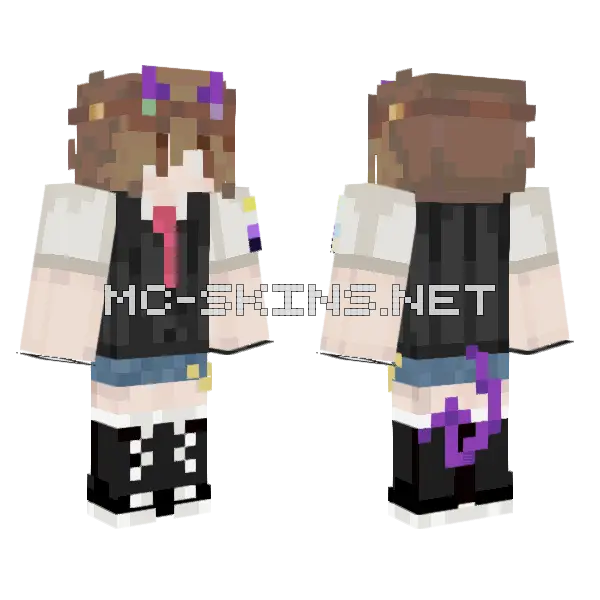 Pridee Girl Minecraft skin, front and back