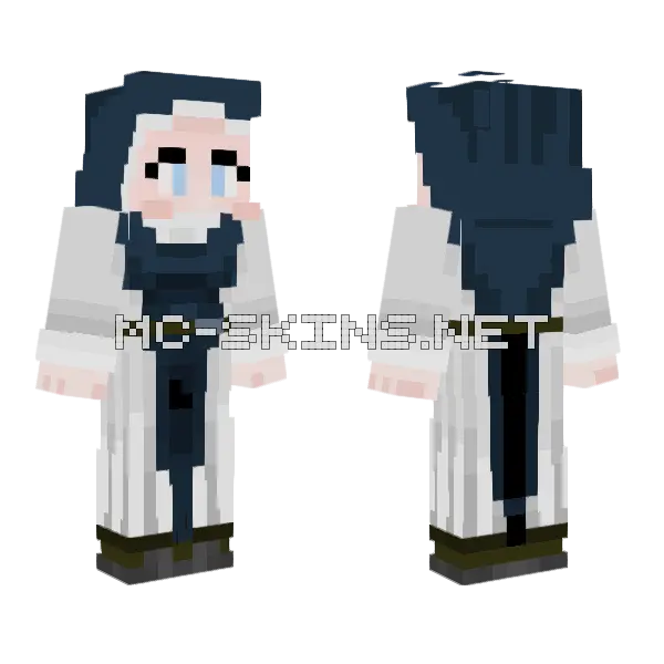 Priestess Minecraft skin, front and back