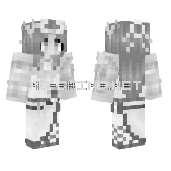 Priestess Statue Minecraft skin, front and back