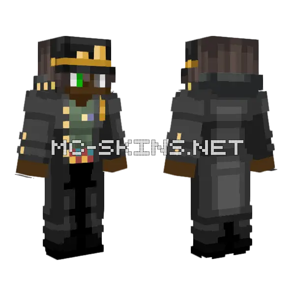 Prince Jostar Minecraft skin, front and back