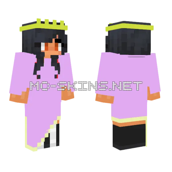 Princess Aphmau Minecraft skin, front and back