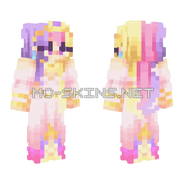 Princess Cadance Minecraft skin, front and back
