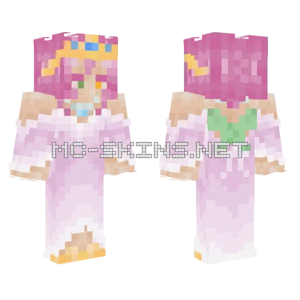 Princess Lucy 3 Minecraft skin, front and back