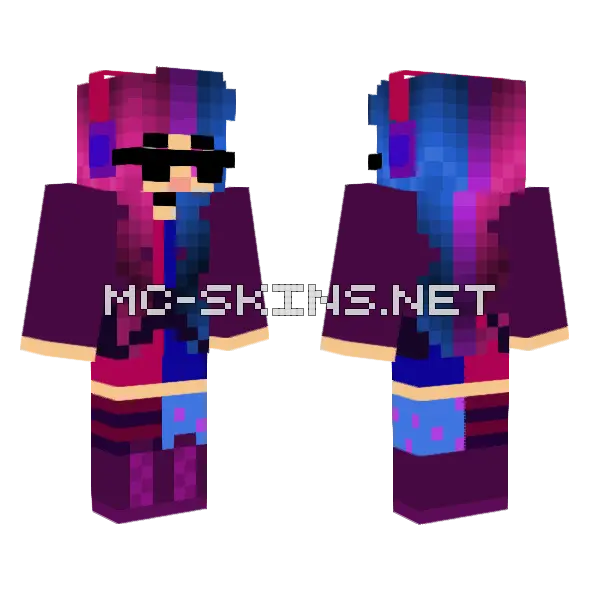 Princess Magy Rose Minecraft skin, front and back