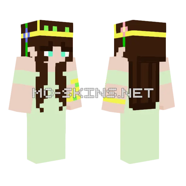 Princess Me Minecraft skin, front and back