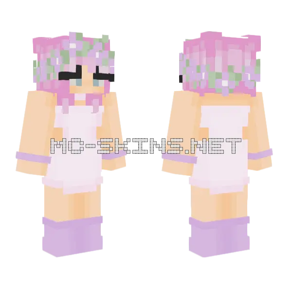 Princess Nihachu Different Minecraft skin, front and back