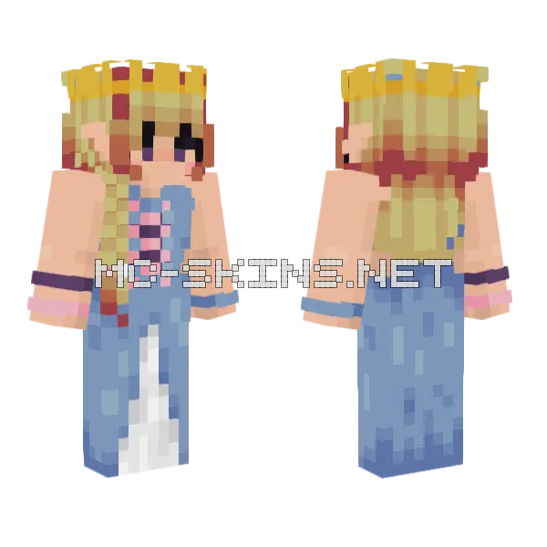Princess Oh Oopsie 4 8 Minecraft skin, front and back