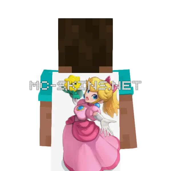 Princess Peach Dress cape, outside and lining