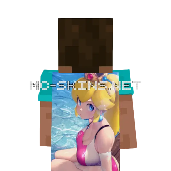 Princess Peach Swimsuit cape, outside and lining