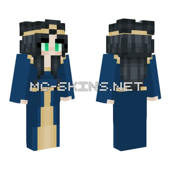 Princesse Court Metrage Minecraft skin, front and back