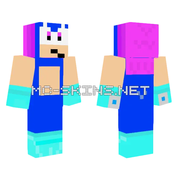Prismatic Sonic Prime Minecraft skin, front and back