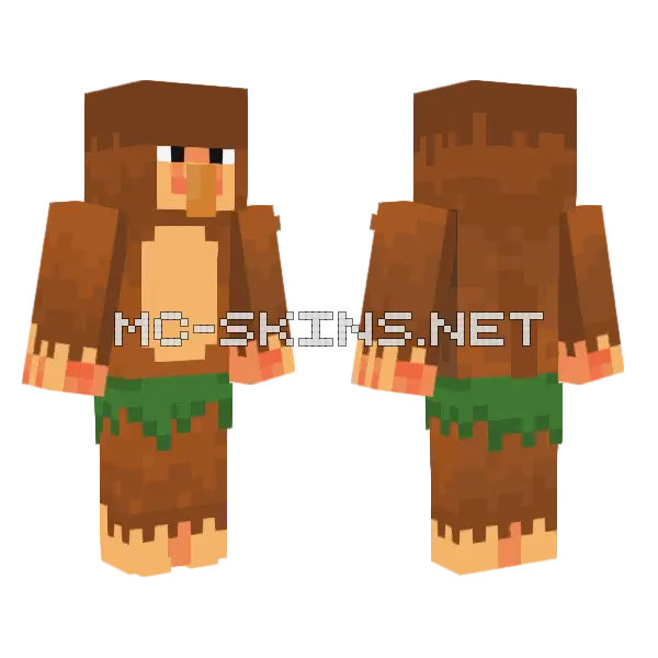 Proboscis Monkey Minecraft skin, front and back