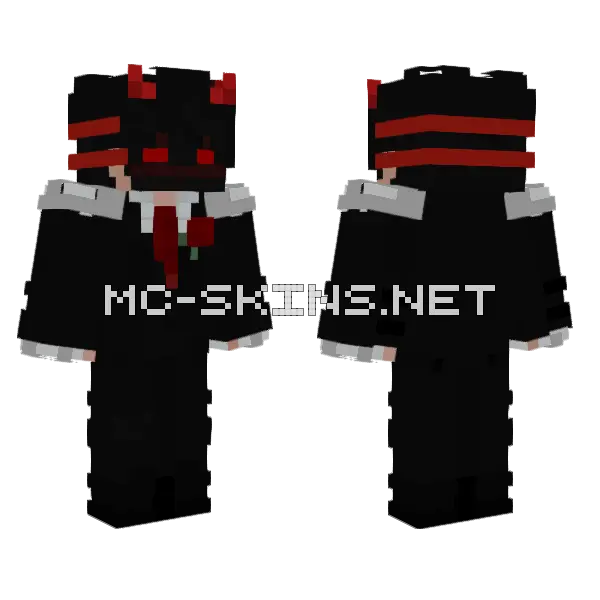 Professional Red Minecraft skin, front and back