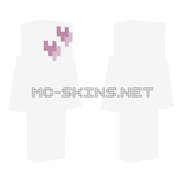 Profile Hearts Minecraft skin, front and back