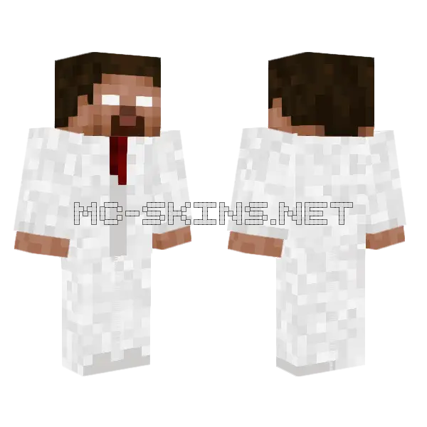 Progamer774 White Suit Minecraft skin, front and back
