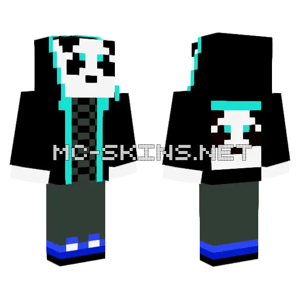 Propanda Panda Skin Minecraft skin, front and back