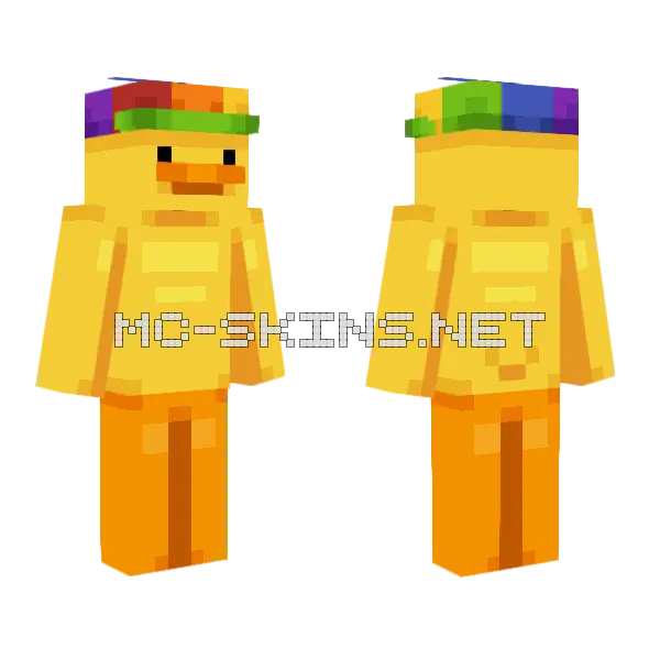 Propeller Ducky Minecraft skin, front and back