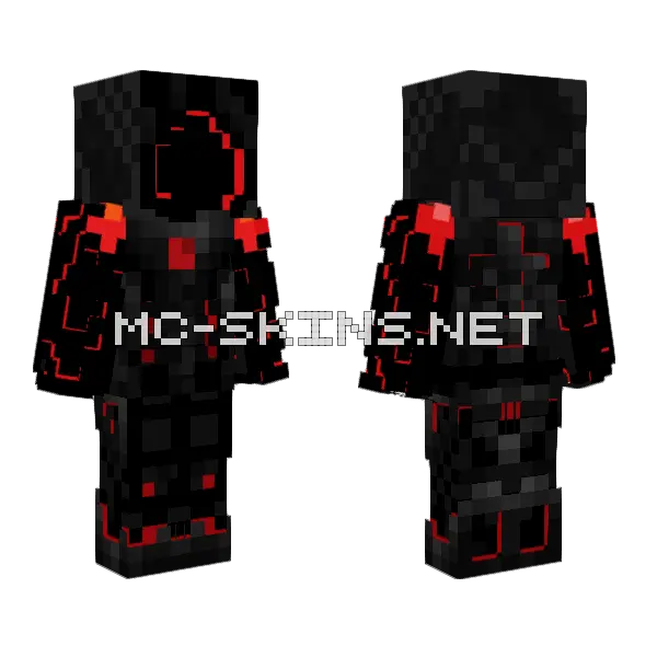 Prospeler9396 Red And Black Minecraft skin, front and back