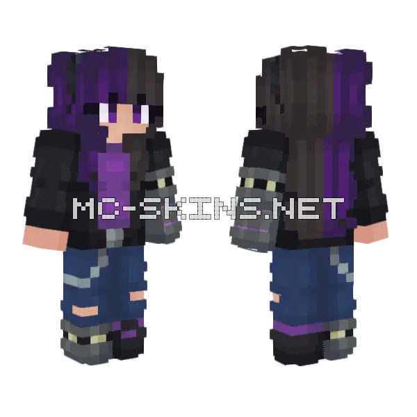 Prosthetics V3 Minecraft skin, front and back