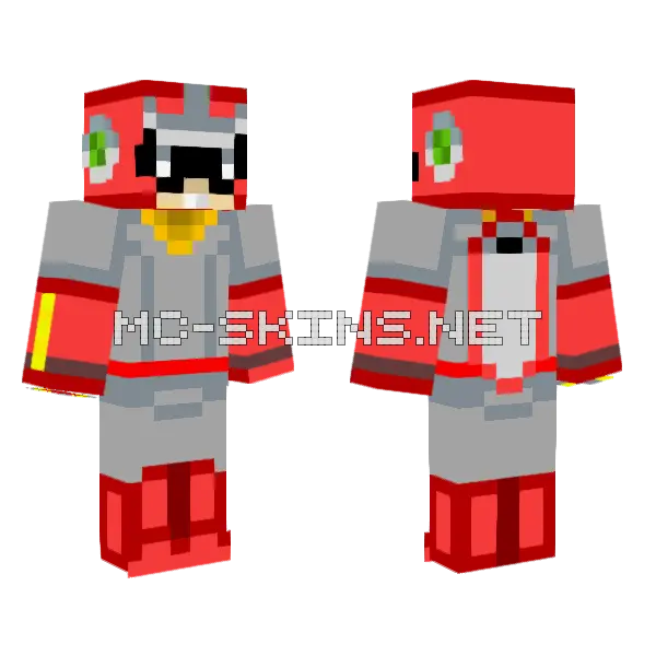 Protoman Mc Skin Minecraft skin, front and back