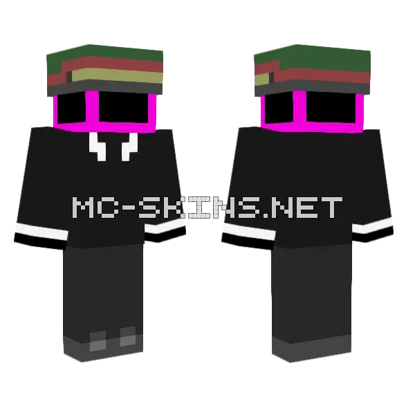 Prototype Future Fighter Minecraft skin, front and back