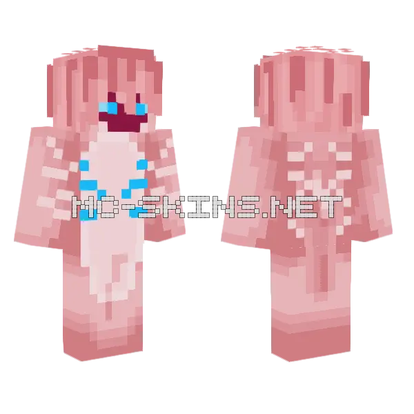 Pseudoshork Girl Minecraft skin, front and back