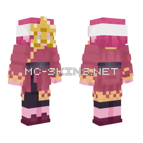 Psmp Jin Hua Min Cosplay Minecraft skin, front and back