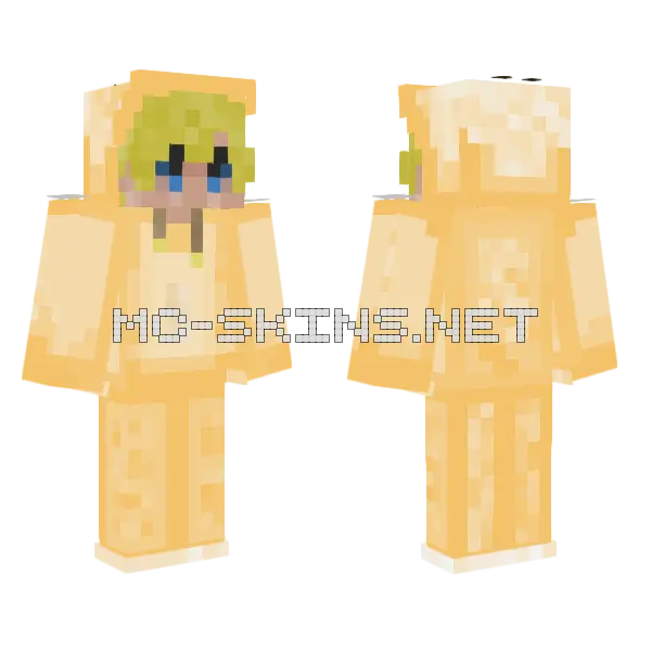 Psyduck Onesie Finished Minecraft skin, front and back