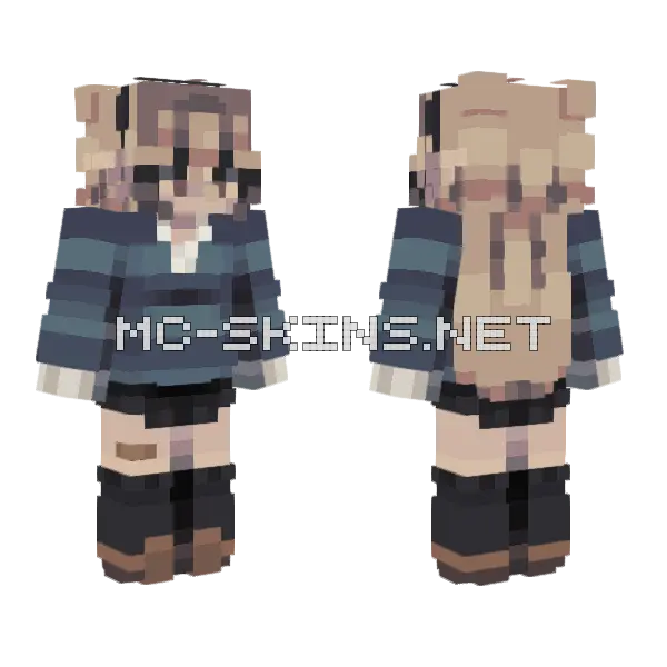 Puddle Jumping Minecraft skin, front and back