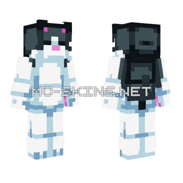 Pudgy Panda Minecraft skin, front and back