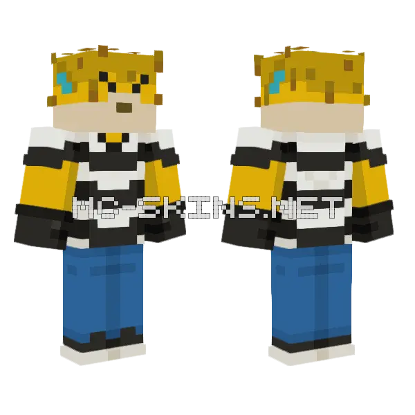 Puff Bee Boy Minecraft skin, front and back