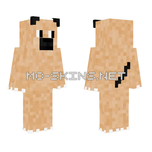 Pug 2 0 Minecraft skin, front and back