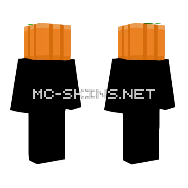 Pumpkin Base Minecraft skin, front and back