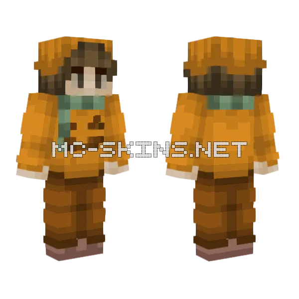 Pumpkin Head Boy, front and back