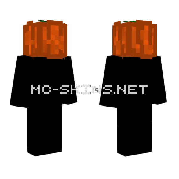 Pumpkin Head Skin Minecraft skin, front and back