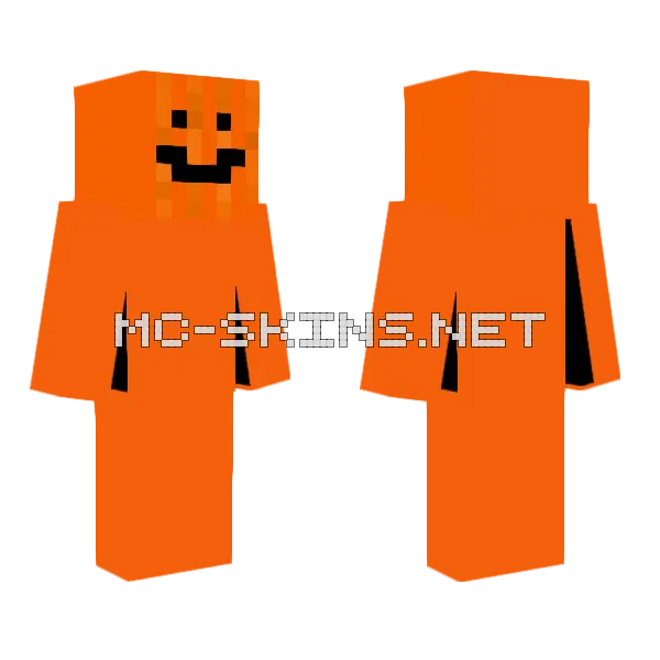 Pumpkin Head Skin Minecraft skin, front and back