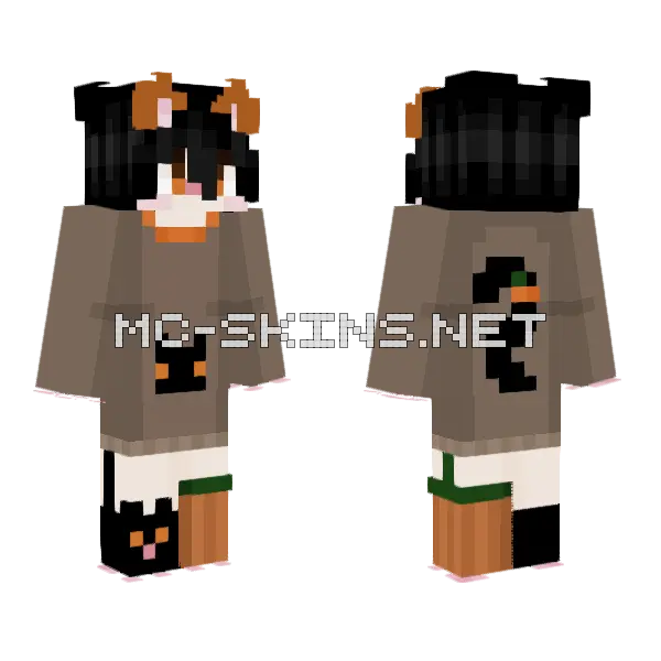 Pumpkin Patch Minecraft skin, front and back
