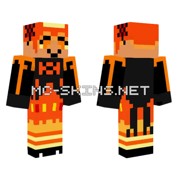 Pumpkin Pie Cookie Minecraft skin, front and back
