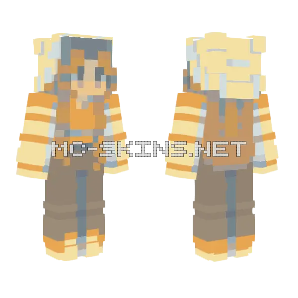 Pumpkin Pie Rce Minecraft skin, front and back