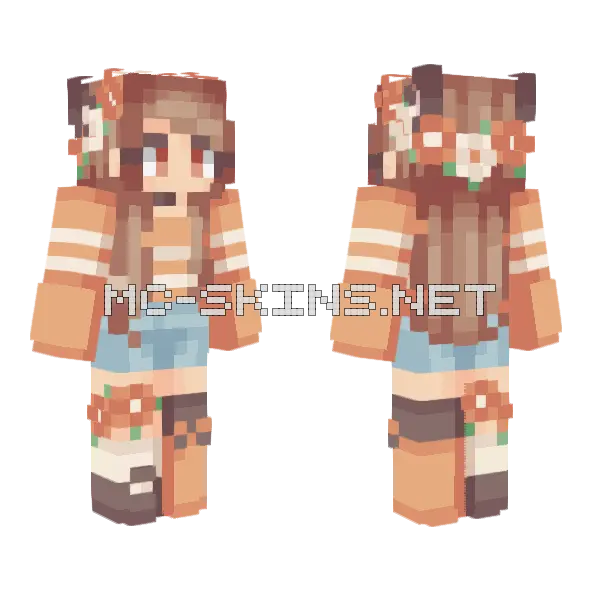 Pumpkin Spice Rce Minecraft skin, front and back
