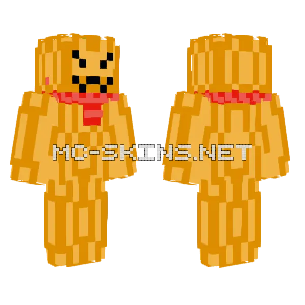 Pumpkin With Scarf Minecraft skin, front and back